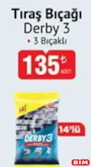 DERBY TIRAŞ BIÇAĞI 3 BIÇAKLI 14'LÜ fiyat ve kampanya bilgisi